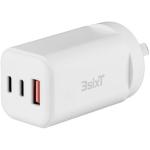 3SIXT Wall Charger GaN 65W USB-C PD x 2 + USB-A - White