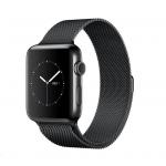 Apple Watch 38mm Space Black Stainless Steel Case with Space Black Milanese Loop