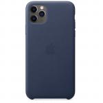 Apple iPhone 11 Pro Max (6.5") Leather Case - Midnight Blue