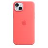 Apple iPhone 15 Plus Silicone Case with MagSafe - Guava Soft Touch Finish Apple iPhone 15 Plus Silicone Case with MagSafe - Guava Soft Touch Finish