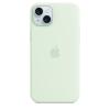 Apple iPhone 15 Plus Silicone Case with MagSafe - Soft Mint Soft Touch Finish