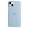 Apple iPhone 15 Plus Silicone Case with MagSafe - Light Blue Soft Touch Finish Apple iPhone 15 Plus Silicone Case with MagSafe - Light Blue Soft Touch Finish