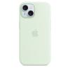 Apple iPhone 15 Silicone Case with MagSafe - Soft Mint Soft Touch Finish
