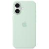 Apple iPhone 16 Silicone Case with MagSafe - Aquamarine Soft Touch Finish Apple iPhone 16 Silicone Case with MagSafe - Aquamarine Soft Touch Finish