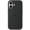 Apple iPhone 16 Silicone Case with MagSafe - Black Soft Touch Finish Apple iPhone 16 Silicone Case with MagSafe - Black Soft Touch Finish