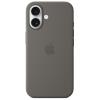 Apple iPhone 16 Silicone Case with MagSafe - Stone Gray Soft Touch Finish Apple iPhone 16 Silicone Case with MagSafe - Stone Gray Soft Touch Finish