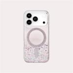 coehl iPhone 17 Pro Max (6.9") Solea Case - Glitter Hearts , Clear case sprinkled with heart-shaped glitter, Raised Camera Bezel, compatible with magnetic wireless charging.