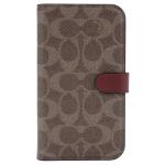 COACH iPhone 14 Pro (6.1") Folio Case - Signature C Tan Three Card Slots - Removeable Wallet Cover