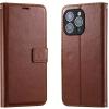 iPhone 12/12 Pro Flip Wallet Case - Brown 3 Card Slots - Cash Compartment - Magnetic Clip iPhone 12/12 Pro Flip Wallet Case - Brown 3 Card Slots - Cash Compartment - Magnetic Clip