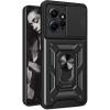 Xiaomi Redmi 12 LTE Rugged Kickstand Case - Black with Camera Cover Protection Xiaomi Redmi 12 LTE Rugged Kickstand Case - Black with Camera Cover Protection