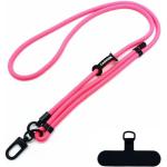 7mm Adjustable Mobile Phone Lanyard - Pink Detachable Nylon Crossbody Lanyard (Phone Case Sold Separately)