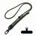 7mm Adjustable Mobile Phone Lanyard - Dark Green Detachable Nylon Crossbody Lanyard (Phone Case Sold Separately)