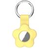 Silicone Flower Key Ring for Airtag (2nd Gen/1 Gen) - Yellow