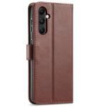Galaxy S25+ (2025) Flip Wallet Case - Brown 3 Card Slots - Cash Compartment - Magnetic Clip