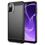 Galaxy A07 (2025) Carbon Fibre Rugged Case - Black Ultra Slim - Anti-Stretch - Soft TPU Protective Shell Cover