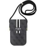 Guess GUOWBP4RPSK Guess 4G Printed Stripes Phone Bag w/Cord Strap - Black