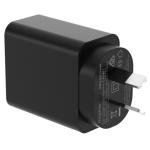 Mophie 45W PD Dual Port GaN Wall Charger - Black, 2 USB-C, upto 45W Fast Charging Apple iPhones, Samsung Smart Phones, Solid Construction