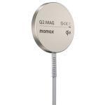 Momax 1.5m 15W Wireless Qi2 Magnetic Wireless Charger - Titanium - Apple MagSafe Compatible, Qi2 Certified for up to 15W Wireless Fast Charging iPhone 16/15/14/13/12, Aluminum Alloy & Tempered Glass Construction,