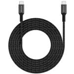MICRODIA EXECABLE TWEED PD100W 2.6M USB-C TO USB-C CABLE - CHARCOAL
