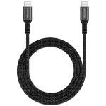 MICRODIA EXECABLE TWEED PD240W 1.0M USB-C TO USB-C CABLE - CHARCOAL