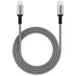 MICRODIA EXECABLE TWEED PD240W 1.8M USB-C TO USB-C CABLE - ZEBRA