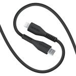 MICRODIA FRUITYWIRE LIQUID SILICON PD60W 1.3M USB-C TO LIGHTNING CABLE - CHARCOAL