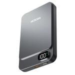MICRODIA SNAPPower Aluminaire LCD, Magnetic Wireless Power Bank, 10000mAh Charcoal