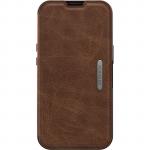 OtterBox iPhone 13 (6.1") Strada Series Folio Wallet Case - Espresso Premium Leather - Slim Profile - Magnetic Latch Card Holder Secures Cash or Cards