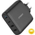 OtterBox 78-81343 Standard EU Wall Charger 100W GaN - 2X USB-C + 2X USB-A USB-PD Black