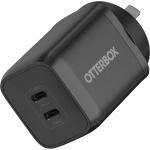 OtterBox Type I Wall Charger 65W - 1X USB-C 45W + 1X USB- C 20W Black