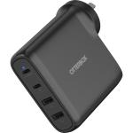 OtterBox Type I Wall Charger 100W - 2X USB-C + 2X USB-A Black