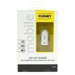 PUDNEY Dual USB-A / USB-C 5V 3.4A Car Charger - White