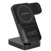 RockRose AirWave III 3-in-1 Foldable Wireless Charger For iPhone/ Airpods/ Apple Watch With Digital Timer & Clock