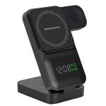 RockRose AirWave III 3-in-1 Foldable Wireless Charger For iPhone/ Airpods/ Apple Watch With Digital Timer & Clock