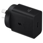 Samsung 45w GaN Wall Charger Black - (Includes 1.8m 5A USB-C to USB-C cable) Support Super Fast 45W Charging, Below 5mw Standby Power Consumption, Fast Charging Smartphone, Tablets, Portable Gaming Consoles, Portable Displays