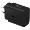 Samsung 25W USB-C PD Fast Charging GaN Wall Charger - Black Super Fast Charge Galaxy S25/S24 / Fold6 / Flip6 / S23 / S22 / Galaxy A Series - Supports iPhone PD Fast Charging