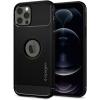 Spigen iPhone 12 / 12 Pro (6.1") Rugged Armor Case - Black Durable Mechanical Design - Air Cushion Technology (Military-Grade Protection) - Carbon Fiber Design