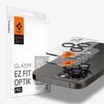 Spigen iPhone 16 Pro Max/16 Pro & 15 Pro Max/15 Pro Premium Tempered Camera Lens Protector Pro - 2 Pack, Black