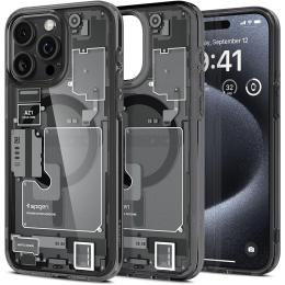 Spigen iPhone 15 Pro (6.1") Ultra Hybrid ZeroOne MagFit Case - Crystal Clear MagSafe Compatible with ZeroOne Back - Certified Military-Grade Protection - Clear Durable Back Panel + TPU Bumper