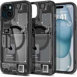 Spigen iPhone 15 (6.1") Ultra Hybrid ZeroOne MagFit Case - Black MagSafe Compatible with ZeroOne Back - Certified Military-Grade Protection - Clear Durable Back Panel + TPU Bumper
