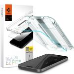 Spigen iPhone 16 Plus (6.7") / 15 Plus (6.7") Premium Tempered Glass Screen Protector Super HD Clarity - 9H Screen Hardness - Delicate Touch - Perfect Grip - Case Friendly with Spigen Phone Case