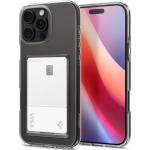 Spigen iPhone 16 Pro Max (6.9") Crystal Card Slot Case - Slim Transparent Built in Card Slot - Premium TPU Super Lightweight - Air-Cushion Technology
