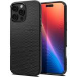 Spigen iPhone 16 Pro (6.3") Liquid Air Case - Matte Black Slim - Form-fitted - Lightweight - Premium Matt TPU Case - Easy Grip Design