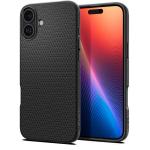 Spigen iPhone 16 (6.1") Liquid Air Case - Matte Black Slim - Form-fitted - Lightweight - Premium Matt TPU Case - Easy Grip Design