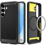 Spigen Galaxy S25+ 5G Rugged Armor MagFit Case - Black MagFit - DROP-TESTED MILITARY GRADE - Ultimate Protection - Rugged Design with Matte Finish - Air Cushion Technology
