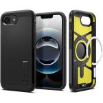 Spigen iPhone 16e (6.1") Tough Armor MagFit Case - Black Drop-Tested Military Grade - MagSafe Compatible - Heavy Duty - 3-Layer Extreme Protection - Air Cushion Technology - Dual Layer Protection