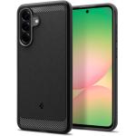 Spigen Galaxy A56 5G (2025) Rugged Armor Case - Matte Black Durable Mechanical Design - Air Cushion Technology (Military-Grade Protection) - Carbon Fiber Design