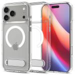 Spigen iPhone 17 Pro Max Ultra Hybrid MagFit Case - Crystal Clear Compatible with Apple Magsafe Charging & Magsafe Accessories - Certified Military-Grade Protection - Clear Durable Back Panel + TP