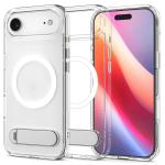Spigen iPhone Air (6.5") Ultra Hybrid S MagFit Case - Crystal Clear - Built in Stand, Compatible with Apple Magsafe Charging & Magsafe Accessories - Certified Military-Grade Protection - Clear Durable Back Panel + TP