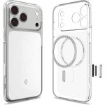 Spigen iPhone 17 Pro Max (6.9") Ultra Hybrid T MagFit Case - Glossy White Compatible with Apple Magsafe Charging & Magsafe Accessories - Certified Military-Grade Protection - Clear Durable Back Panel + TP